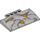 LEGO Medium Stone Gray Slope 5 x 8 x 0.7 Curved with Cracks, Lava (15625 / 24805)