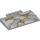 LEGO Medium Stone Gray Slope 5 x 8 x 0.7 Curved with Cracks, Lava (15625 / 24805)