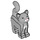 LEGO Mittleres Steingrau Standing Katze mit Lange Schwanz mit Weiß Chest (14285 / 80829)