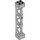 LEGO Medium steengrijs Support 2 x 2 x 10 Draagbalk Driehoekig Verticaal (Type 4 - 3 staanders, 3 secties) (4687 / 95347)