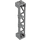 LEGO Medium Stengrå Support 2 x 2 x 10 Balk Triangulär Vertikal (Typ 4 - 3 stoplar, 3 sektioner) (4687 / 95347)