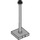 LEGO Medium Stone Gray Support 2 x 2 x 5 Bar on Tile Base with Stud with Stop Ring (28980 / 98549)