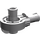 LEGO Medium Stone Gray Technic Click Rotation Bushing with Two Pins (47455)