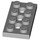 LEGO Gris pierre moyen Technic assiette 2 x 4 avec des trous (3709)
