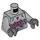 LEGO Medium steengrijs The Kraang Medium Stone Grijs Exo-Pak Body met Rug Barb Minifiguur Torso (973 / 76382)