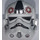 LEGO Medium Stone Gray TIE / AT-AT Helmet with AT-AT Driver Red and Black (18205 / 87556)