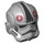 LEGO Medium Stone Gray TIE / AT-AT Helmet with AT-AT Driver Red and Black (77858 / 87556)