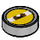 LEGO Gris pierre moyen Tuile 1 x 1 Rond avec Minion Kevin Eye (35380 / 69099)