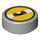 LEGO Gris pierre moyen Tuile 1 x 1 Rond avec Minion Kevin Eye (35380 / 69099)