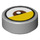 LEGO Gris pierre moyen Tuile 1 x 1 Rond avec Minion Stuart Eye (35380 / 68366)