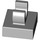 LEGO Medium Stone Gray Tile 1 x 1 with Clip (Raised &quot;C&quot;) (15712 / 44842)