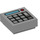 LEGO Mittleres Steingrau Fliese 1 x 1 mit Keypad mit Nut (3070 / 73777)