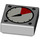 LEGO Mittleres Steingrau Fliese 1 x 1 mit Pressure Gauge mit Nut mit schwarzen Bolzen (3070 / 83484)