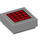 LEGO Medium steengrijs Tegel 1 x 1 met Rood Knoppen met groef (3070 / 29310)