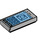 LEGO Gris pierre moyen Tuile 1 x 2 avec Cell Phone Décoration avec rainure (3069 / 17849)