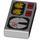 LEGO Mittleres Steingrau Fliese 1 x 2 mit Cockpit Dials mit Nut (3069 / 50290)
