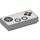 LEGO Mittleres Steingrau Fliese 1 x 2 mit Game Controller mit Nut (3069 / 18327)