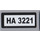 LEGO Gris pierre moyen Tuile 1 x 2 avec &#039;HA 3221&#039; Autocollant avec rainure (3069)