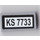LEGO Medium Stone Gray Tile 1 x 2 with &#039;KS 7733&#039; Sticker with Groove (3069 / 30070)
