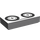 LEGO Gris pierre moyen Tuile 1 x 2 avec Tape Reels avec rainure (3069 / 81466)