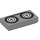 LEGO Mittleres Steingrau Fliese 1 x 2 mit Tape Reels mit Nut (3069 / 81466)