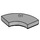 LEGO Medium Stone Gray Tile 2 x 2 Curved Corner with ‘ON’ (27925)