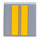 LEGO Medium Stone Gray Tile 2 x 2 Inverted with Two Yellow Stripes Sticker (11203)