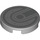 LEGO Medium Stone Gray Tile 2 x 2 Round with Fuel Filler Cap with Bottom Stud Holder (14769 / 39746)