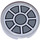 LEGO Medium Stone Gray Tile 2 x 2 Round with Gray Wheel with Spokes Sticker with &quot;X&quot; Bottom (4150)
