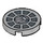 LEGO Medium Stone Gray Tile 2 x 2 Round with Gun Turret and Hatch with &quot;X&quot; Bottom (4150 / 49040)