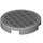 LEGO Medium Stone Gray Tile 2 x 2 Round with Vent Design with &quot;X&quot; Bottom (4150)
