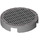 LEGO Medium Stone Gray Tile 2 x 2 Round with Vent Design with &quot;X&quot; Bottom (49039 / 84224)