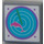 LEGO Medium Stone Gray Tile 2 x 2 with Pink Dolphin on Radar Sticker with Groove (3068)