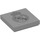 LEGO Medium Stone Gray Tile 2 x 2 with &#039;REAL MADRID C. F.&#039; Logo with Groove (3068 / 82469)