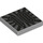 LEGO Gris pierre moyen Tuile 2 x 2 avec Argent Number &quot;10&quot; et Rays Around avec rainure (3068)