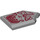 LEGO Gris pierre moyen Tuile 2 x 3 Pentagonal avec Dark rouge Viking Ship (22385 / 104740)