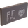 LEGO Mittleres Steingrau Fliese 2 x 4 mit FF 1° FW und Schild Logo (Recht) Aufkleber (87079)