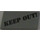 LEGO Medium Stone Gray Tile 2 x 4 with Keep Out Sticker (87079)