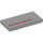 LEGO Medium Stone Gray Tile 2 x 4 with Red &#039;SYSTEM&#039; (69928 / 87079)