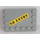 LEGO Medium Steengrijs Tegel 4 x 6 met Studs Aan 3 Edges met &#039;NO ENTRY&#039; Sticker (6180)