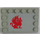 LEGO Gris pierre moyen Tuile 4 x 6 avec Goujons sur 3 Edges avec rouge Gryphon Modèle Model Droite Côté Autocollant (6180)