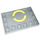LEGO Medium Stone Gray Tile 4 x 6 with Studs on 3 Edges with Two Yellow Semi Circles Sticker (6180)