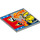 LEGO Medium Steengrijs Tegel 6 x 6 met &quot;Its Fritter&quot; met buizen aan de onderzijde (10202 / 33685)