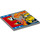 LEGO Gris piedra medio Plana 6 x 6 con &quot;Its Fritter&quot; con tubos inferiores (10202 / 33685)