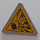 LEGO Medium Stone Gray Triangular Sign with Black Explosive on Yellow Background Sticker with Split Clip (30259)