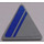 LEGO Medium Stone Gray Triangular Sign with Blue Lines on Medium Stone Background (Left) Sticker with Split Clip (30259)