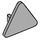 LEGO Medium Stone Gray Triangular Sign with Open O Clip (65676)