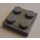 LEGO Gris pierre moyen Turntable 2 x 2 avec Medium Stone grise Haut (74340)