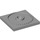 LEGO Medium Stone Gray Turntable 4 x 4 Flat Square Base (61485)