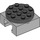 LEGO Medium Steengrijs Turntable Poten met Zwart Top (30516 / 76514)